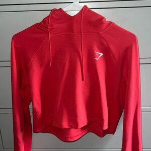 Gymshark red cropped hoodie